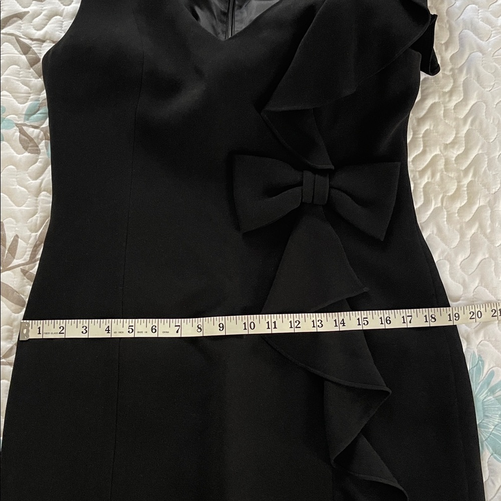 Rikki Freeman for Terri John Black Formal Asymmetrical Dress with Bow Size 10 - Picture 10 of 16